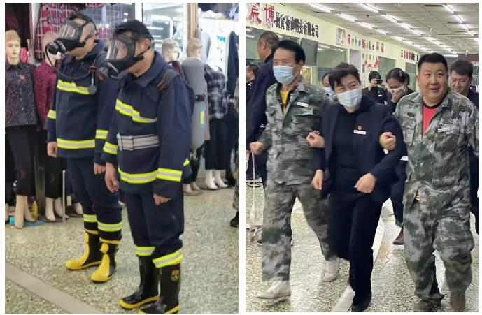 居安思危，防患未“燃”——amjs澳金沙门线路首页商业开展消防应急逃生演练(图3)
